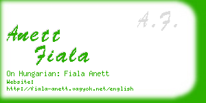 anett fiala business card